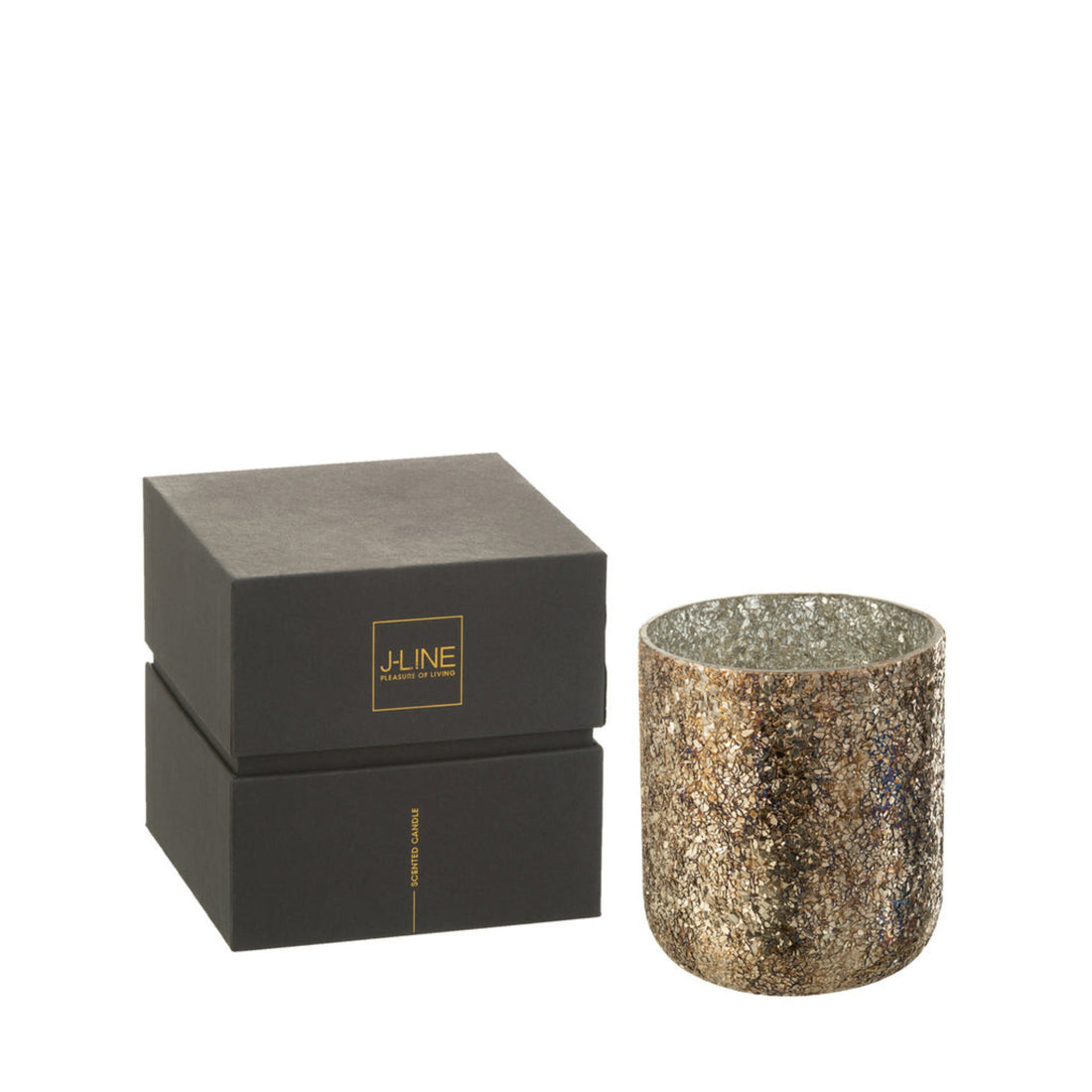 Geurkaars Luxuria Brons Large- 80h - Geurkaars - J-Line - livinglovely.nl