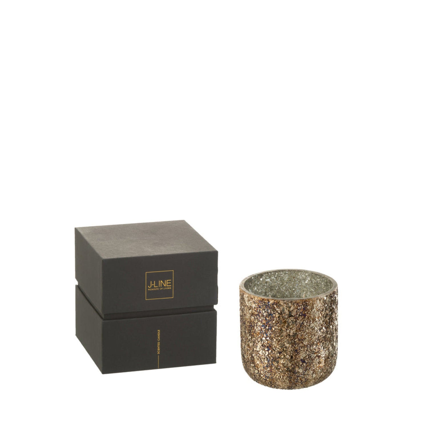 Geurkaars Luxuria Brons Medium 60H - Geurkaars - J-Line - livinglovely.nl