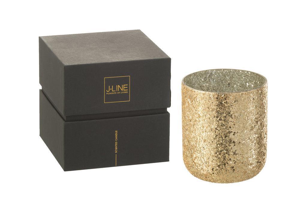 Geurkaars Luxuria Goud Large- 80h - Geurkaars - J-Line - livinglovely.nl