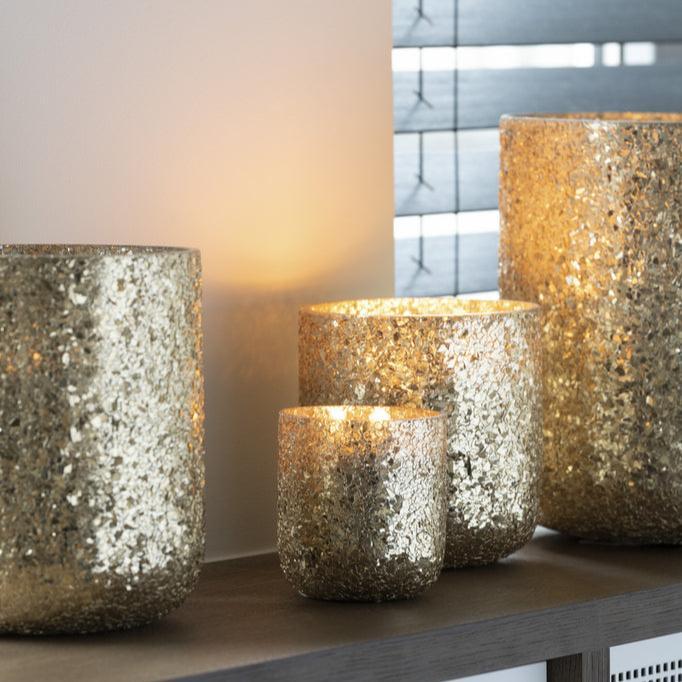 Geurkaars Luxuria Goud Medium J-Line - 60 Uur - Geurkaars - J-Line - livinglovely.nl