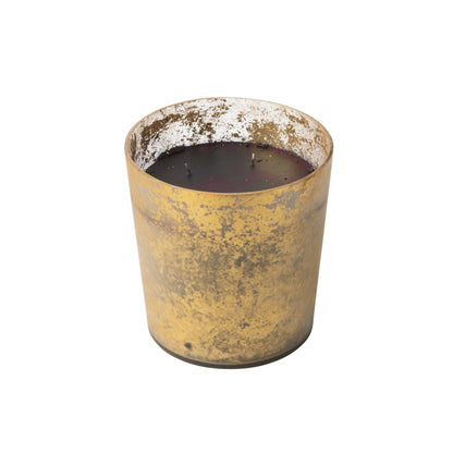 Geurkaars M-Chic Glas Goud/Zwart Large-140u