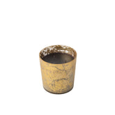Geurkaars M-Chic Glas Goud/Zwart Medium-80u