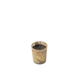 Geurkaars M-Chic Glas Goud/Zwart Small-48u