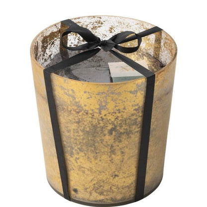 Geurkaars M-Chic Glas Goud/Zwart Large-140u - Geurkaars - J-Line - livinglovely.nl