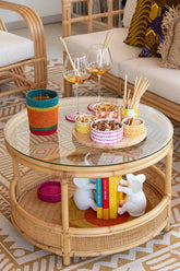 Geurkaars Mand Blauw Was Medium-55 Uren Set van 2 - Geurkaars - J-Line - livinglovely.nl