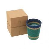 Geurkaars Mand Wax Azuur Large - 75 Uur - Geurkaars - J-Line - livinglovely.nl
