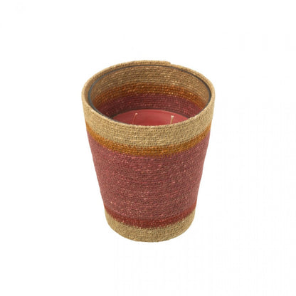 Geurkaars Mand Wax Bordeaux Large - 75 Uur - Geurkaars - J-Line - livinglovely.nl