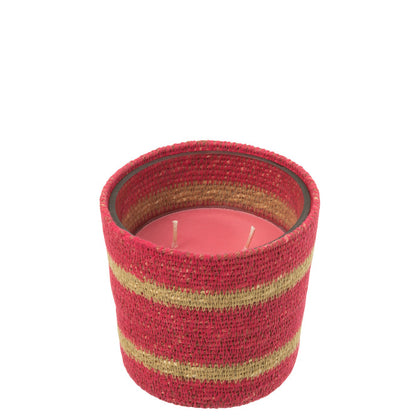 Geurkaars Mand Wax Fuchsia Small - 45 Uur - Geurkaars - J-Line - livinglovely.nl