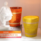 Geurkaars Mand Wax Geel Large - 75 Uur - Geurkaars - J-Line - livinglovely.nl