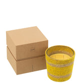 Geurkaars Mand Wax Geel Small - 45 Uur - Geurkaars - J-Line - livinglovely.nl