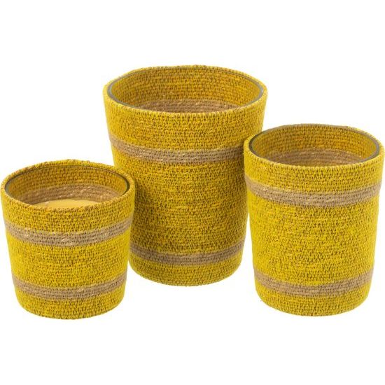 Geurkaars Mand Wax Geel Small - 45 Uur