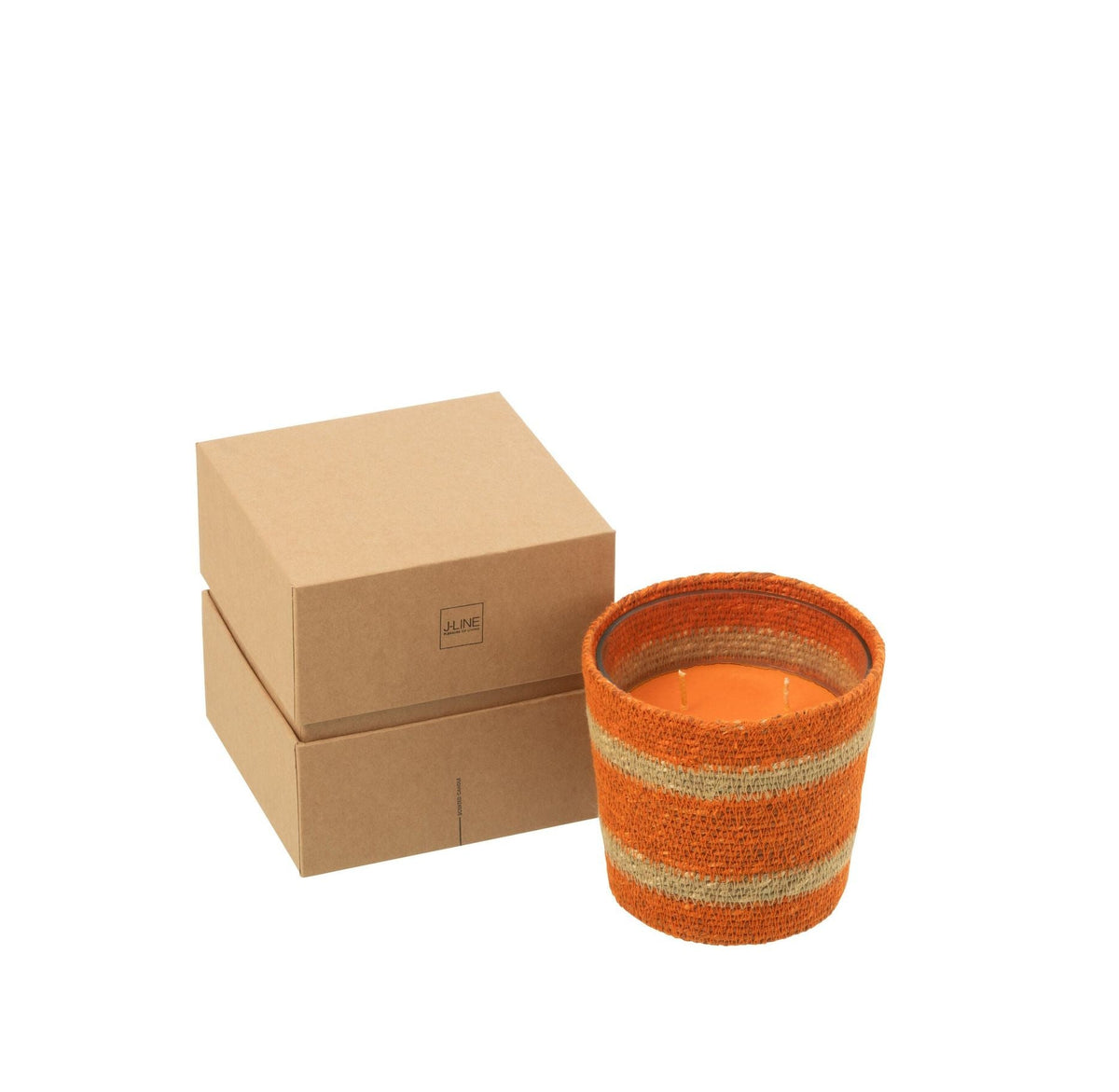Geurkaars Mand Wax Oranje Small - 45 Uur