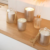 Geurkaars Merci Beige Large 65H - Geurkaars - J-Line - livinglovely.nl