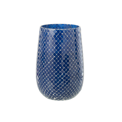 Geurkaars Mia Mozaiek Blauw Large-230h
