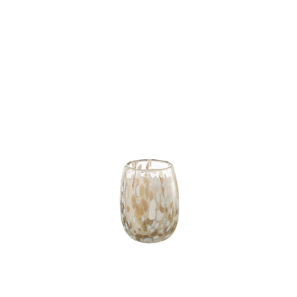 Geurkaars Mia Wit/Mix Glas Small 90uur J-Line