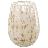 Geurkaars Mia Wit/Mix Glas Large 230uur 20x20x32.5cm - Geurkaars - J-Line - livinglovely.nl