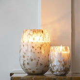 Geurkaars Mia Wit/Mix Glas Small 90uur - Geurkaars - J-Line - livinglovely.nl