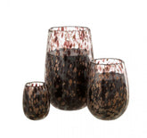 Geurkaars Mia Zwart/Mix Glas Medium 120uur - Geurkaars - J-Line - livinglovely.nl