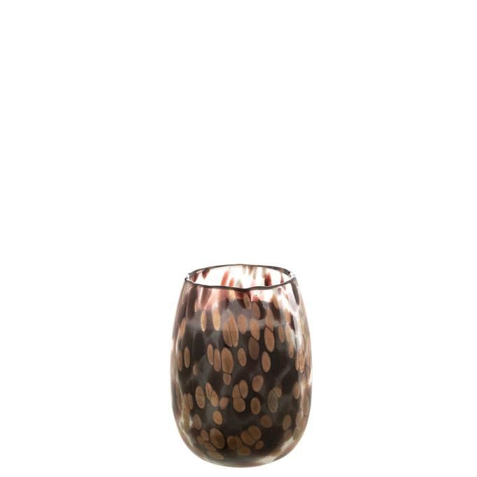 Geurkaars Mia Zwart/Mix Glas Small 90uur - Geurkaars - J-Line - livinglovely.nl