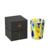 Geurkaars Noa Blauw/Geel Set van 3 - Geurkaars - J-Line - livinglovely.nl