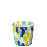 Geurkaars Noa Blauw/Geel Set van 3 - Geurkaars - J-Line - livinglovely.nl