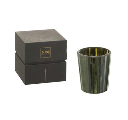 Geurkaars Noa Herbal Serenity Groen Medium-55h - Geurkaars - J-Line - livinglovely.nl