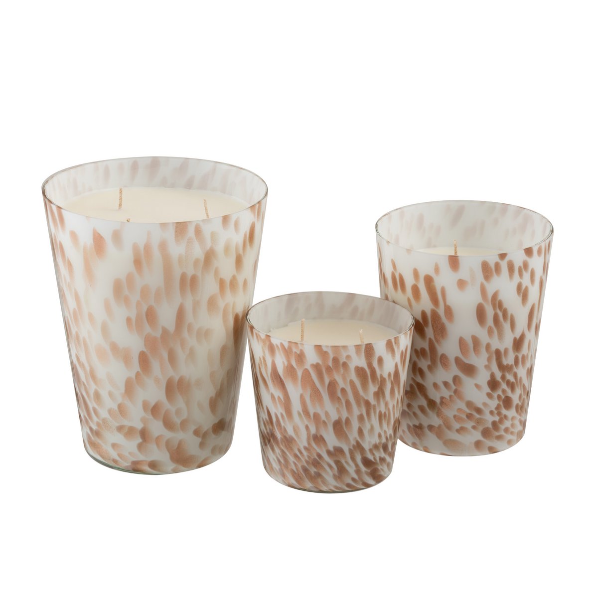 Geurkaars Noa Neon Night Wit/Goud Small-50u - Geurkaars - J-Line - livinglovely.nl