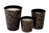 Geurkaars Noa Sandalwood Zwart/Goud Large 95uur - Geurkaars - J-Line - livinglovely.nl