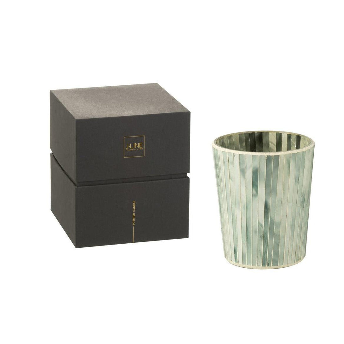 Geurkaars Noa Seaside Bliss Lichtblauw Medium - 55u - Geurkaars - J-Line - livinglovely.nl