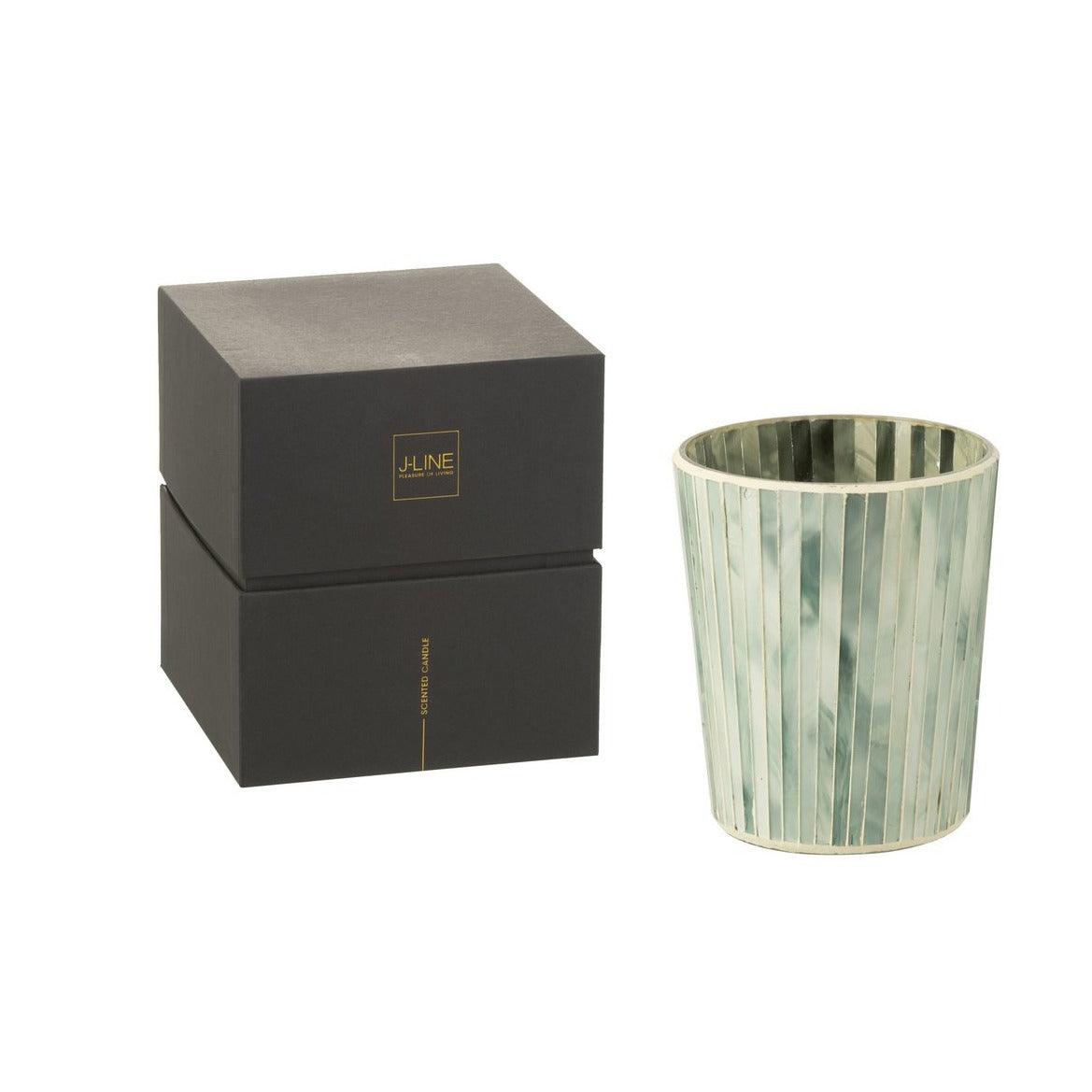 Geurkaars Noa Seaside Bliss Lichtblauw Medium - 55u - Geurkaars - J-Line - livinglovely.nl