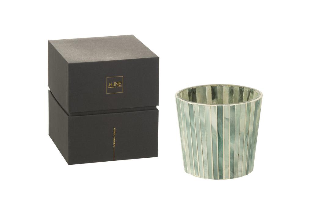 Geurkaars Noa Seaside Bliss Lichtblauw Small - 45u - Geurkaars - J-Line - livinglovely.nl