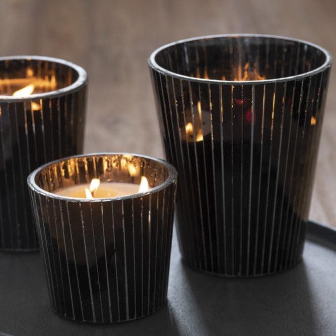 Geurkaars Noa Spicy Twilight Zwart Large-60h - Geurkaars - J-Line - livinglovely.nl