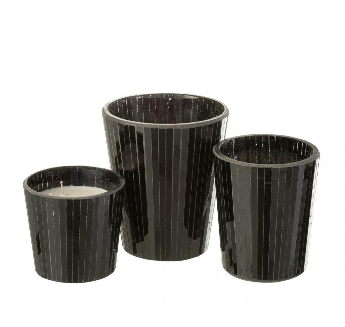 Geurkaars Noa Spicy Twilight Zwart Large-60h - Geurkaars - J-Line - livinglovely.nl