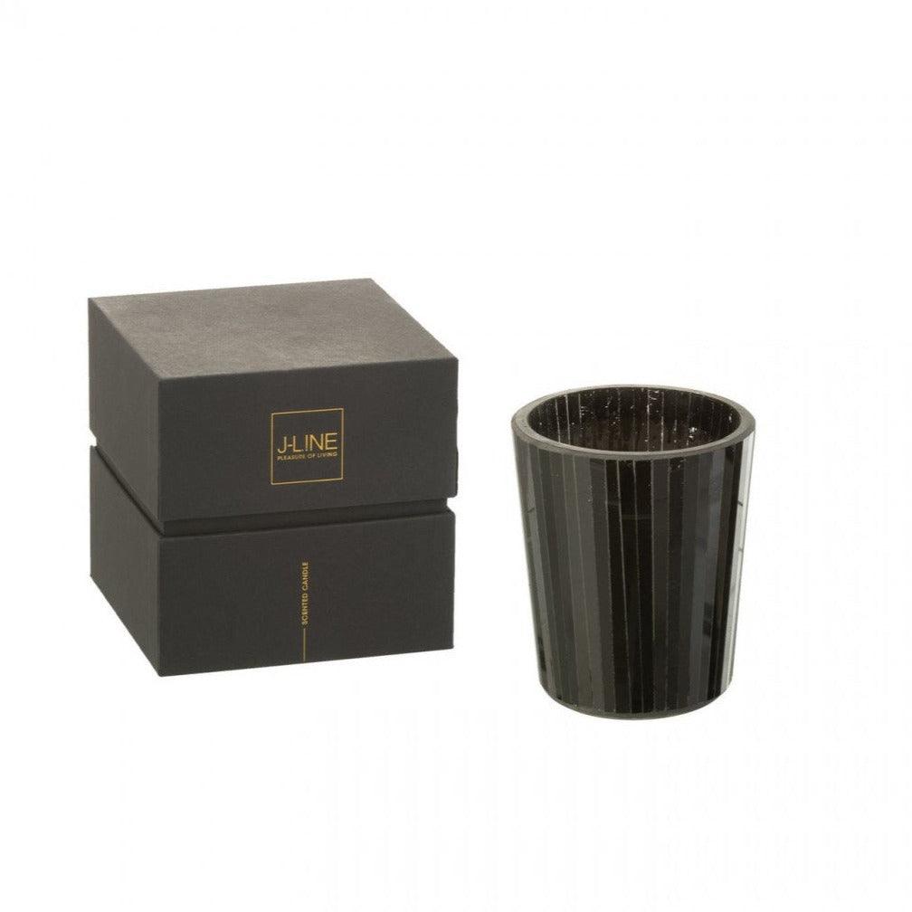 Geurkaars Noa Spicy Twilight Zwart Medium-55h - Geurkaars - J-Line - livinglovely.nl