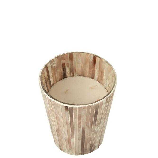 Geurkaars Noa Tender Rose Roze Large - 75u - Geurkaars - J-Line - livinglovely.nl