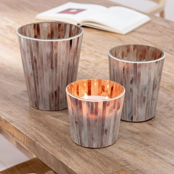 Geurkaars Noa Tender Rose Roze Medium - 55u - Geurkaars - J-Line - livinglovely.nl