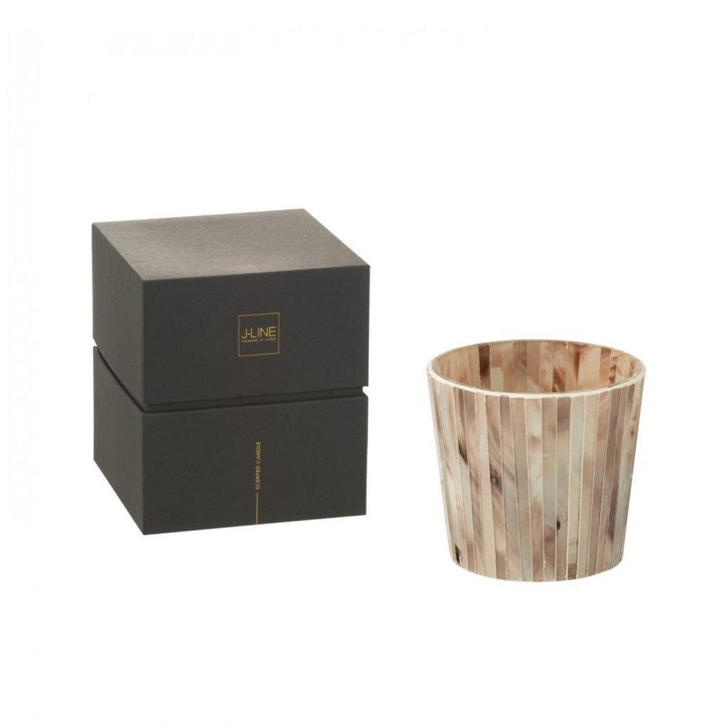 Geurkaars Noa Tender Rose Roze Small - 45u - Geurkaars - J-Line - livinglovely.nl