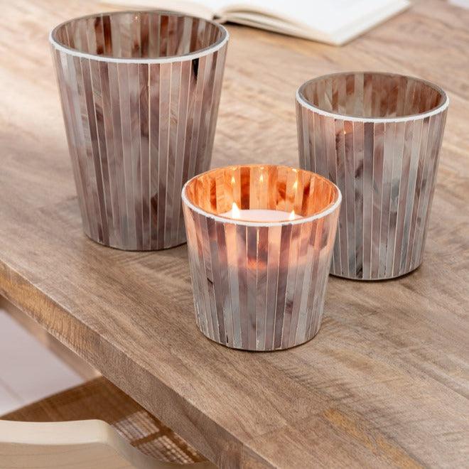 Geurkaars Noa Tender Rose Roze Small - 45u - Geurkaars - J-Line - livinglovely.nl