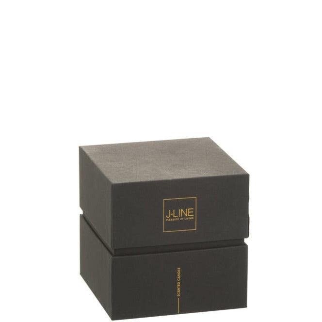 Geurkaars Noa Zesty Sunburst Oker Small-35h - Geurkaars - J-Line - livinglovely.nl