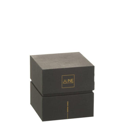 Geurkaars Noa Zesty Sunburst Oker Small-35h - Geurkaars - J-Line - livinglovely.nl