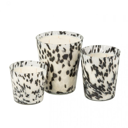 Geurkaars Noa Zwart/Wit Small-50u J-Line - Geurkaars - J-Line - livinglovely.nl