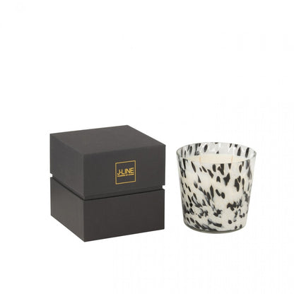 Geurkaars Noa Zwart/Wit Small-50u J-Line - Geurkaars - J-Line - livinglovely.nl