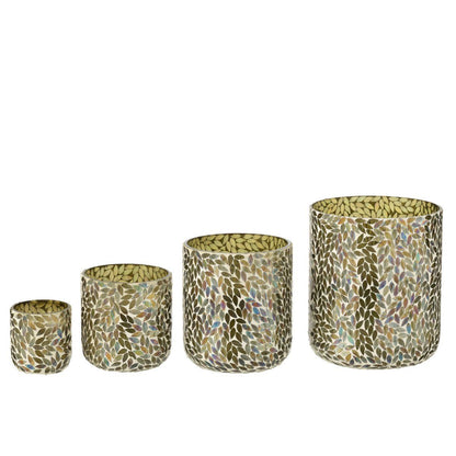 Geurkaars Tender Rose Wax Groen Small - 50u - Geurkaars - J-Line - livinglovely.nl