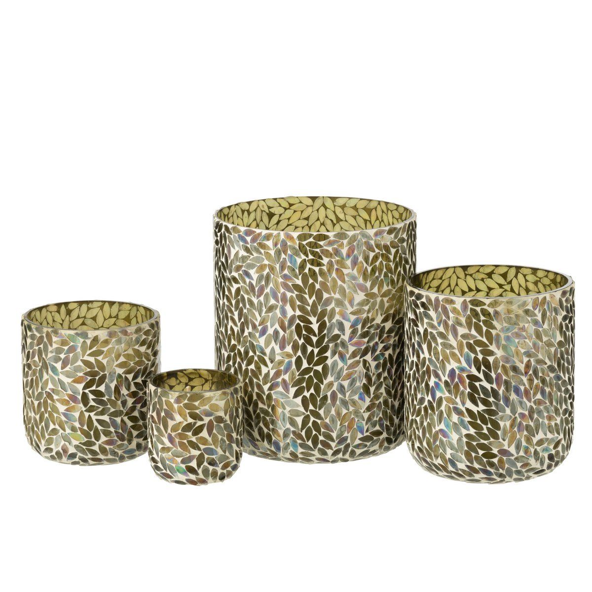 Geurkaars Tender Rose Wax Groen Small - 50u - Geurkaars - J-Line - livinglovely.nl