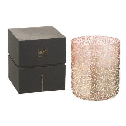 Geurkaars Tender Rose Wax Roze Extra large - 150u - Geurkaars - J-Line - livinglovely.nl