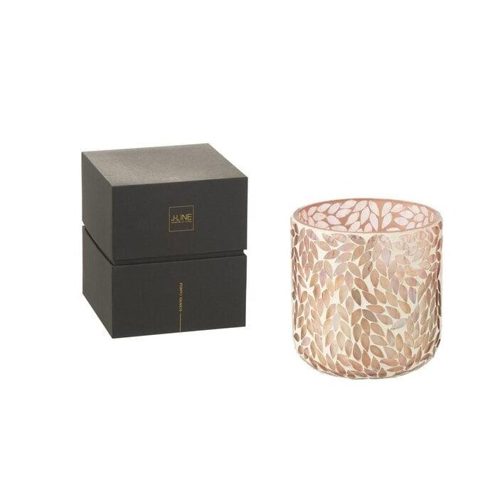 Geurkaars Tender Rose Wax Roze Medium - 70u - Geurkaars - J-Line - livinglovely.nl