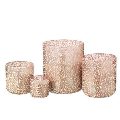 Geurkaars Tender Rose Wax Roze Medium - 70u - Geurkaars - J-Line - livinglovely.nl