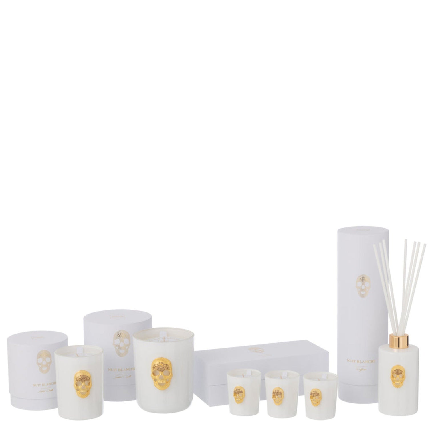 Geurolie Doodskop Nuit Blanche 200ml - Geurstokjes - J-Line - livinglovely.nl