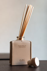 Geurolie Leder Beige 100ml - Geurstokjes - J-Line - livinglovely.nl