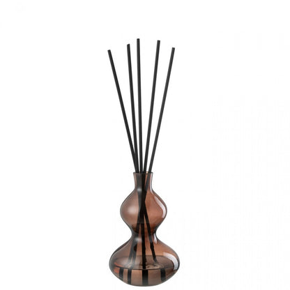 Geurolie Li-Ly Land Glas Bruin Small 500ml - Geurstokjes - J-Line - livinglovely.nl